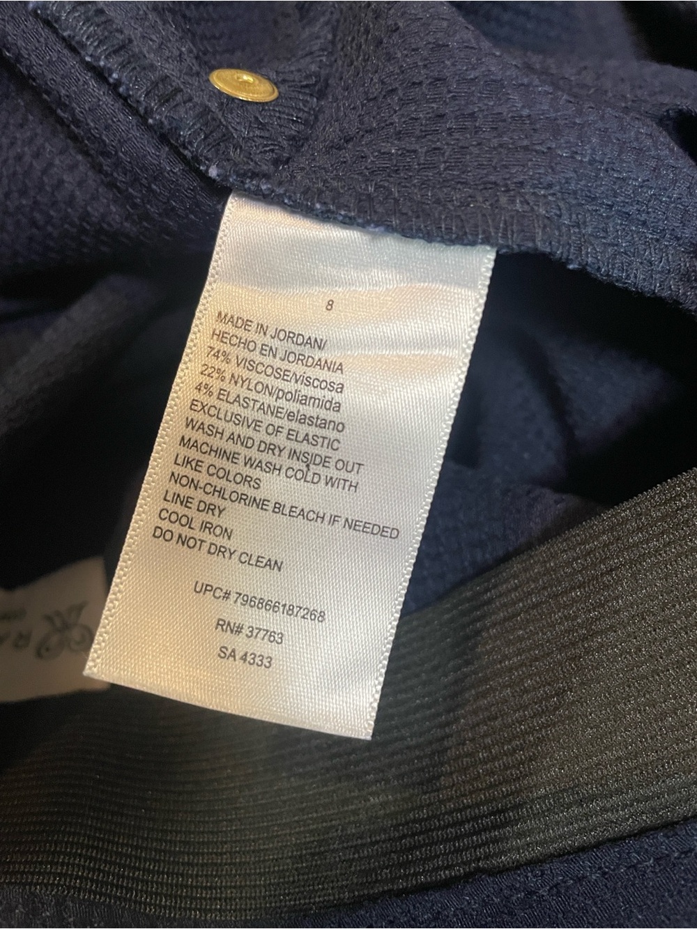 Rafaella Comfort High Rise Super Ankle Trousers Size 8 | NWOT - Picture 7 of 7